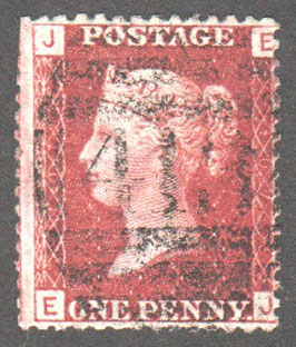 Great Britain Scott 33 Used Plate 107 - EJ - Click Image to Close